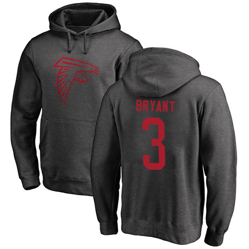 Atlanta Falcons Men Ash Matt Bryant One Color NFL Football #3 Pullover Hoodie Sweatshirts->nfl t-shirts->Sports Accessory